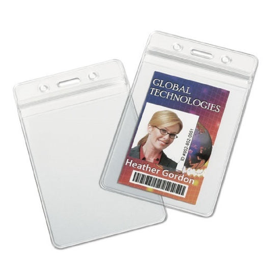 RESEALABLE BADGE HOLDER, CLEAR BX