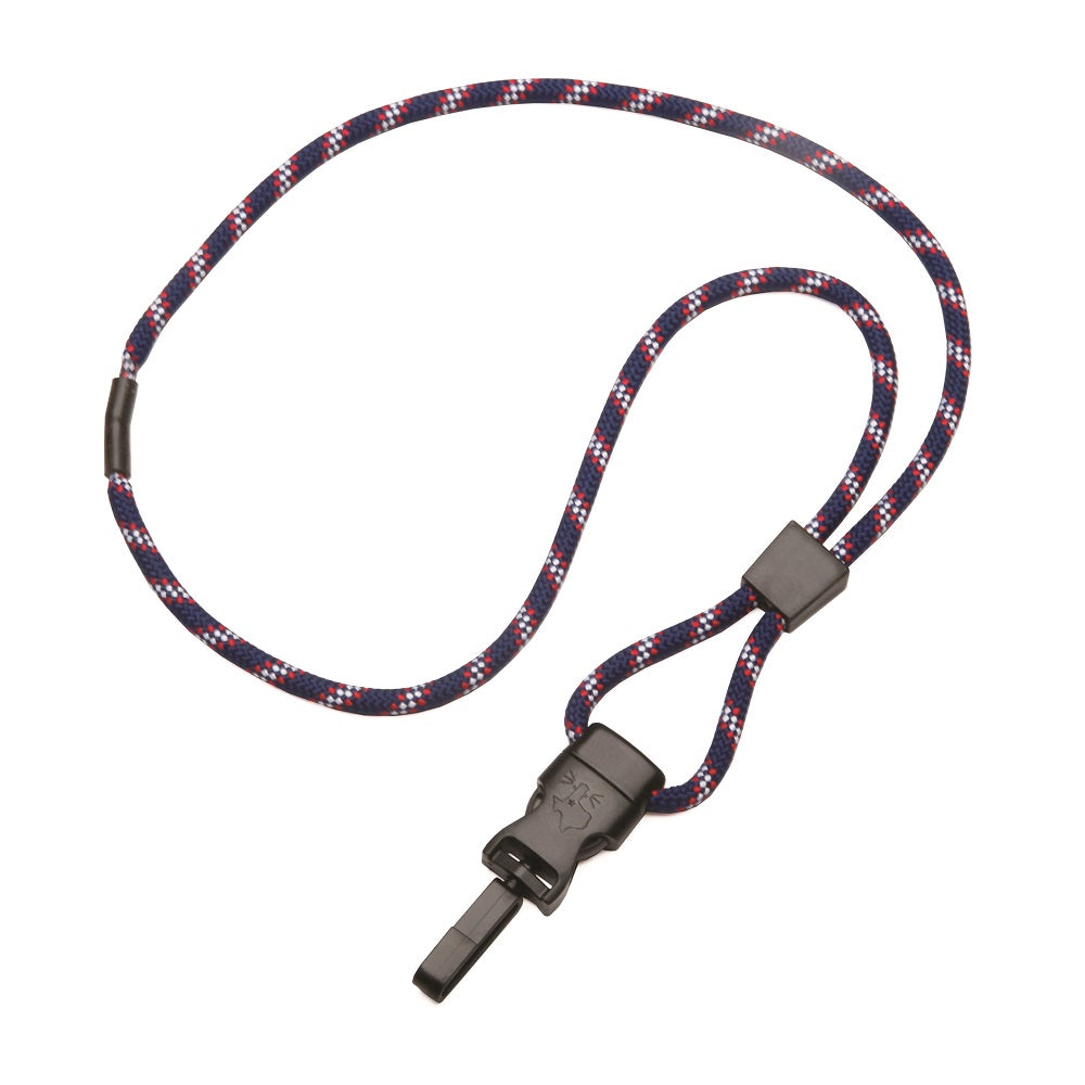 8455016988428 - PATRIOTIC CORD STYLE, BTEAKAWAY LANYARD,  SWIVEL HOOK PK