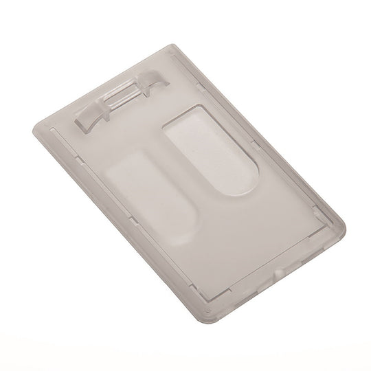 8455016988430 - DUAL CARD ID HOLDER, FROSTED, RIGID, VERTICAL, TOP LOAD PK