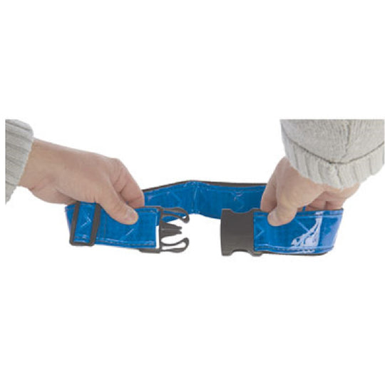 HIGH VISIBILITY SAFETY BELT, VINYL, BLUE EA