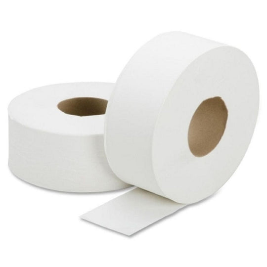 8540015909072 - JUMBO ROLL TOILET TISSUE, 1 PLY, NON-CHLORINE BLEACHED, WHITE BX